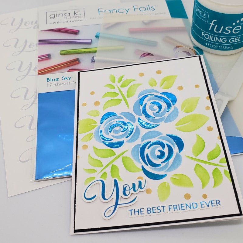 HeatnBond Gina K Fancy Foil transfert Blue Sky 12 feuilles