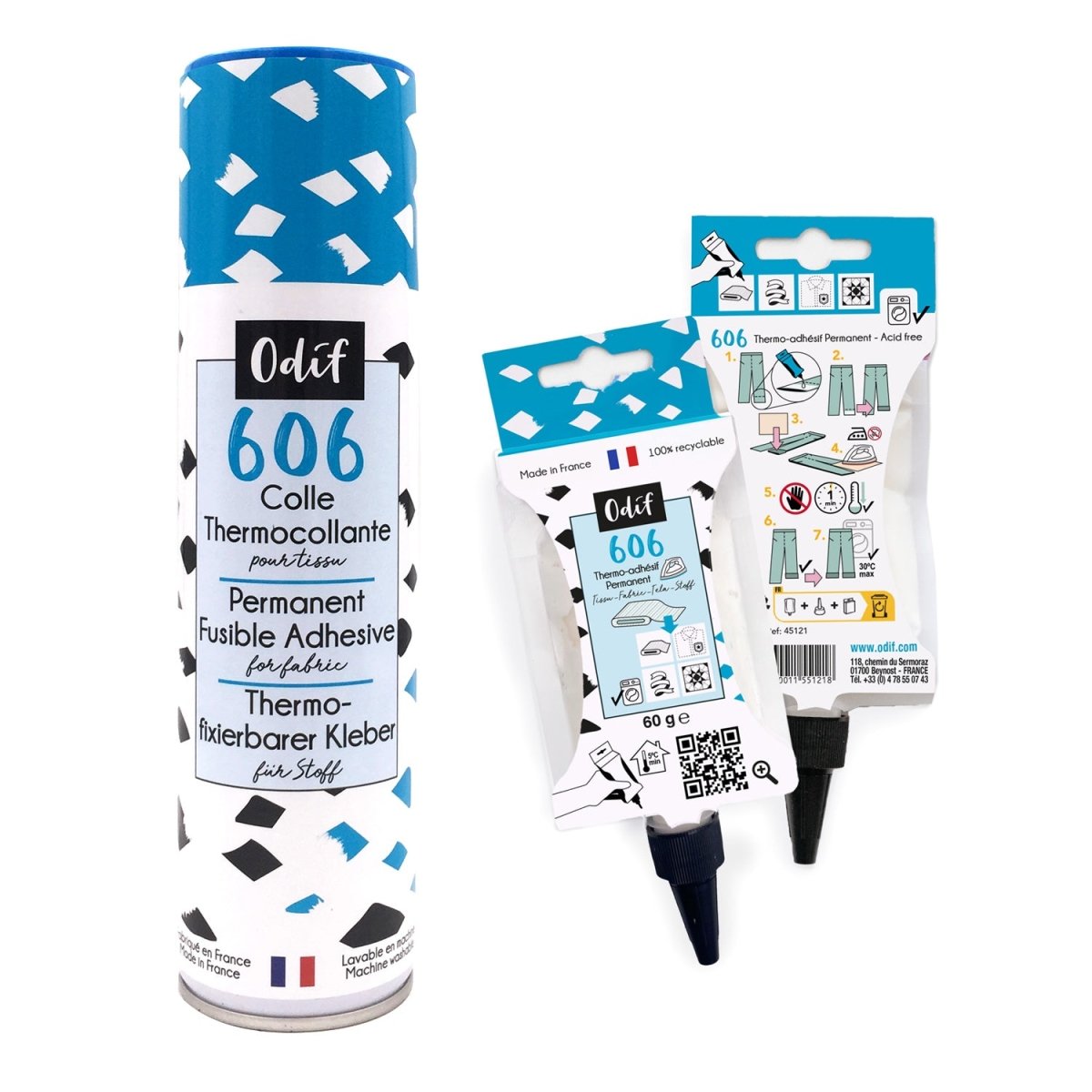 Odif 606 colle thermocollante tissu poche 60g ourlet