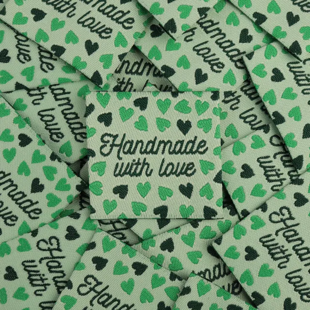 Bohin Étiquettes étiquette Handmade with love 3,5 cm
