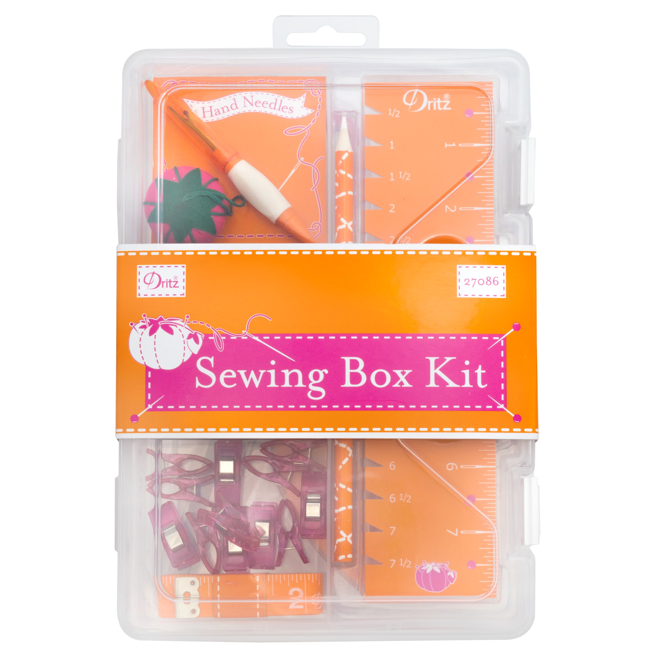 Dritz Sewing Box 27086 kit couture orange complet