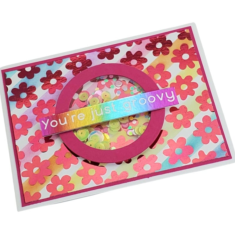 HeatnBond Deco Foil Groovy feuille toner carte A2 lot 8