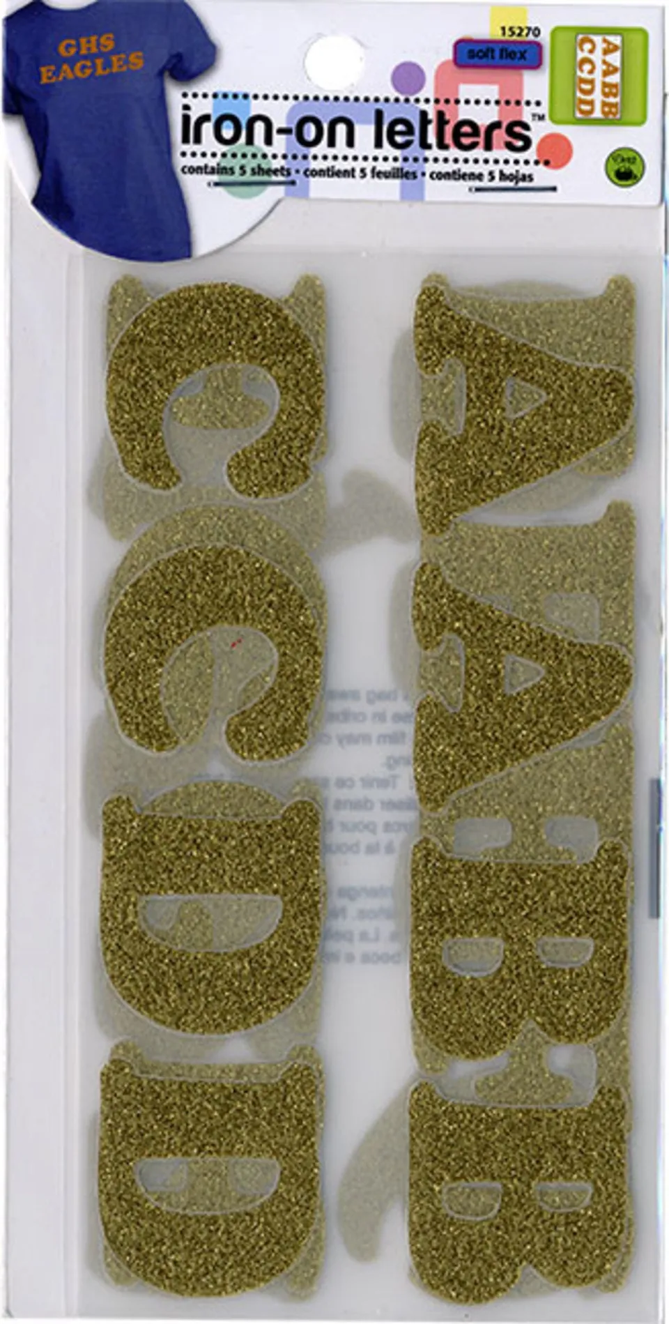 Dritz Lettres Thermocollantes Flex Multicolores 5 Feuilles
