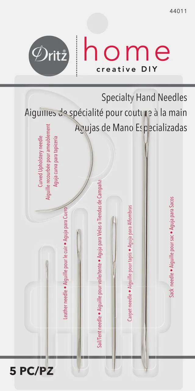 Dritz aiguilles main spéciales cuir tissu x5
