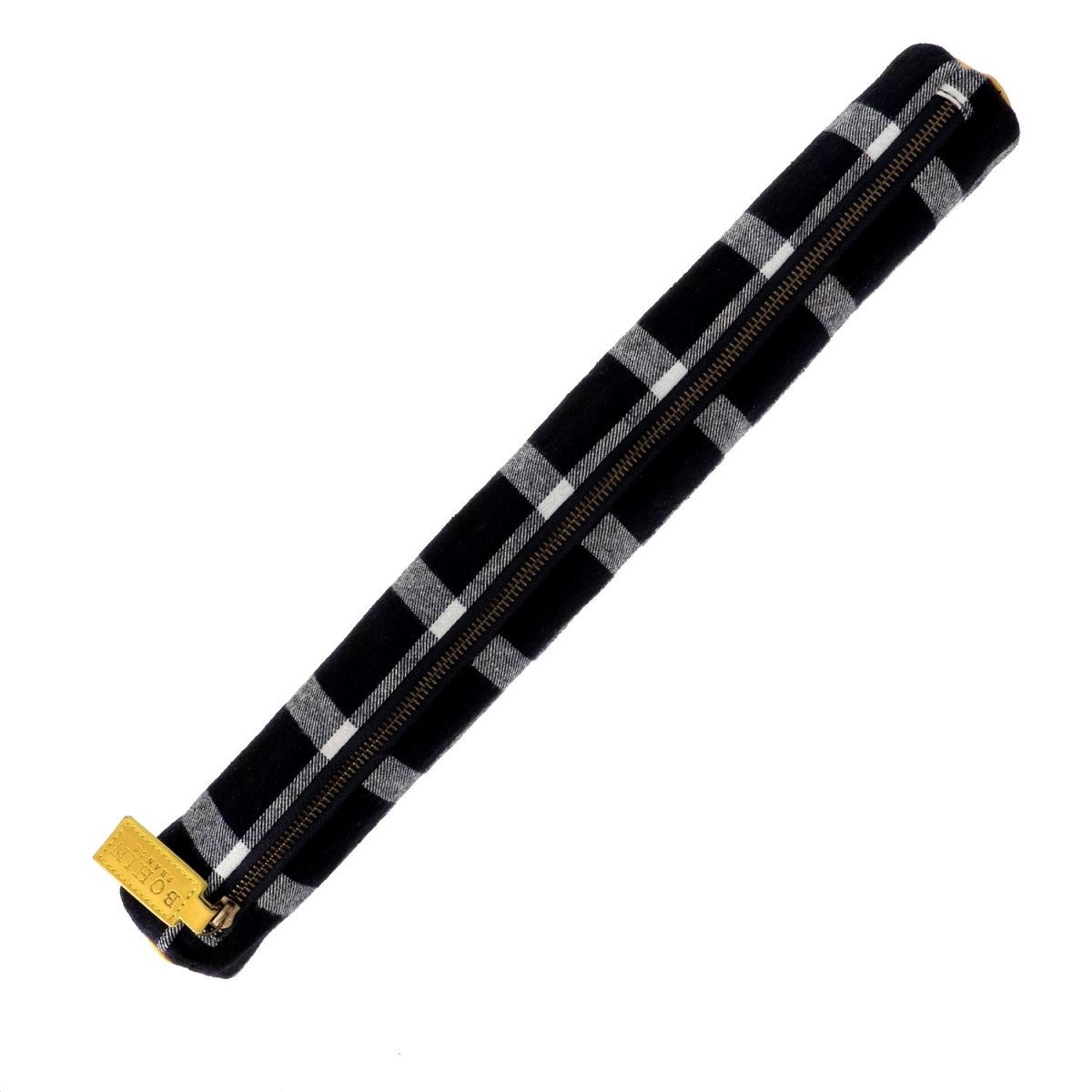 Bohin étui aiguilles tricot tartan marine 45 cm
