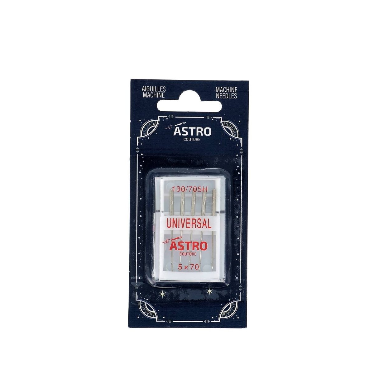 Bohin Astro Couture aiguilles machine universelle x5 nickelé
