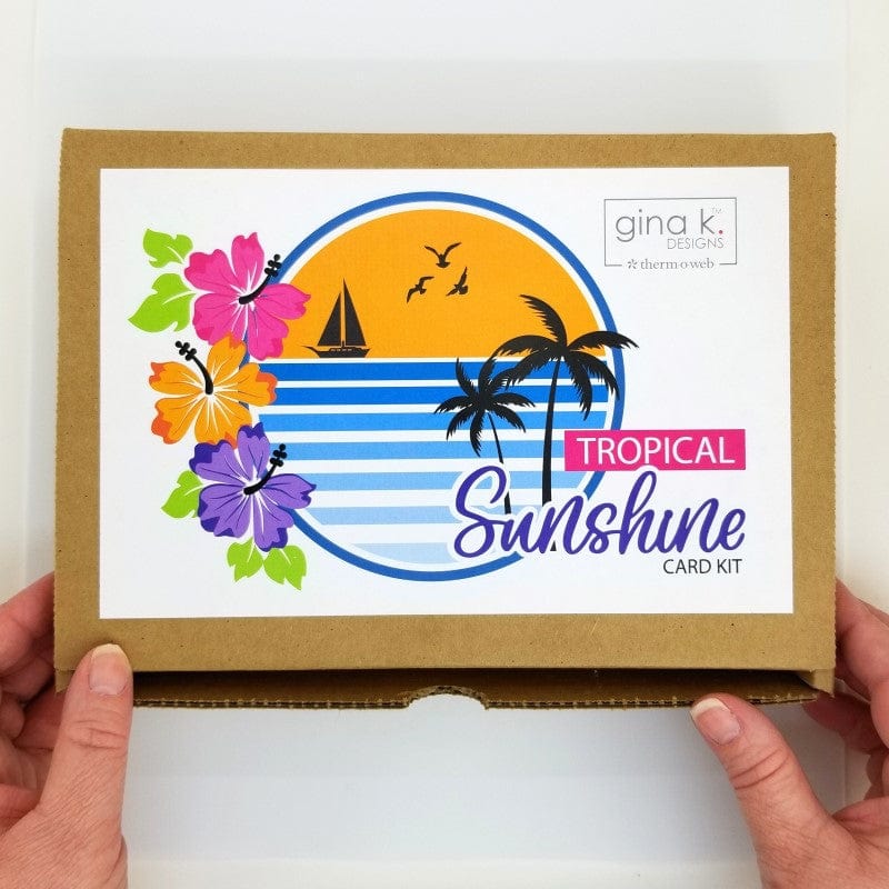 Gina K. Designs Kit cartes Tropical Sunshine tampons dies pochoir