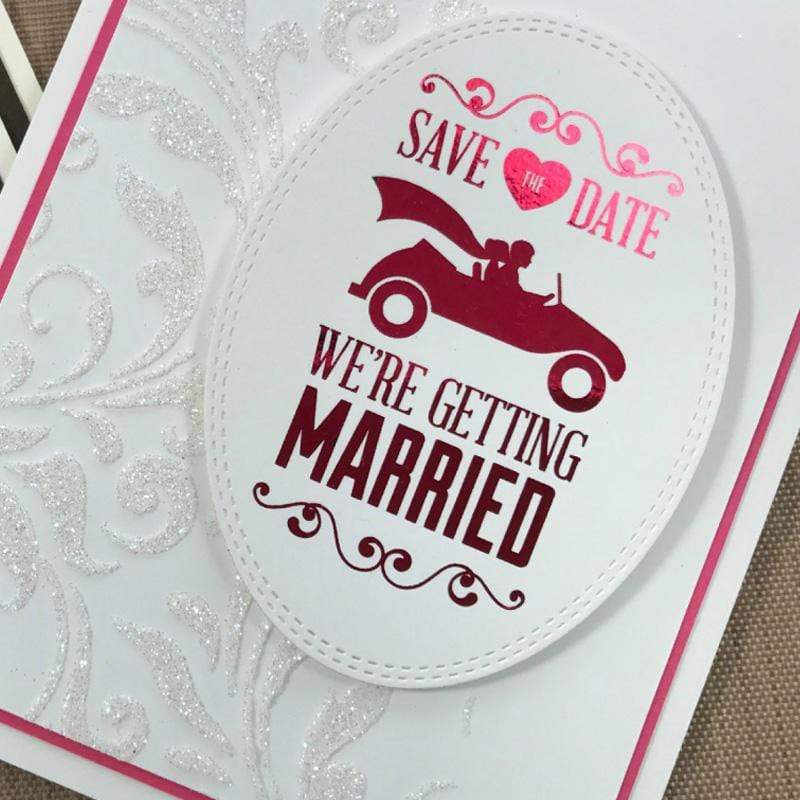 HeatnBond Gina K. Designs Foil-Mates Save The Date feuilles toner x12