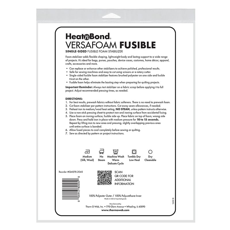 HeatnBond VersaFoam mousse thermocollante blanc 50x114 cm