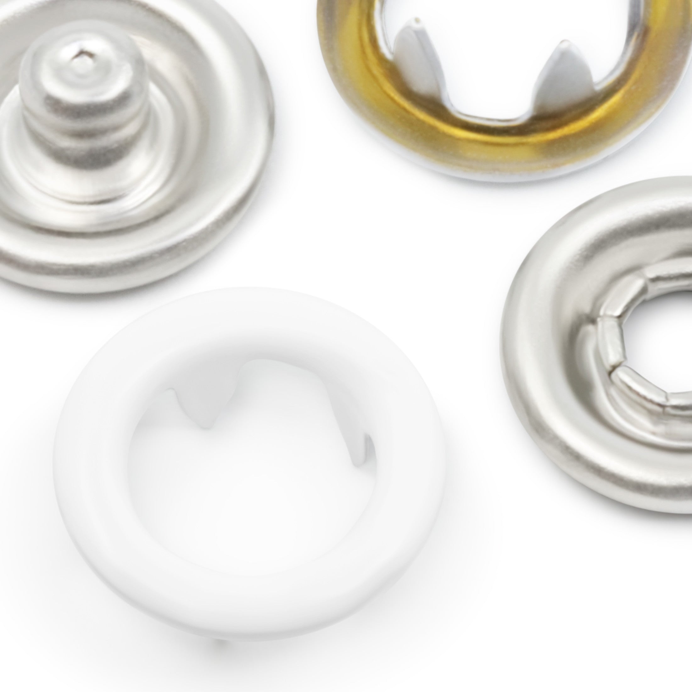Dritz Boutons pression 3/8" blancs 7 paires métal à coudre