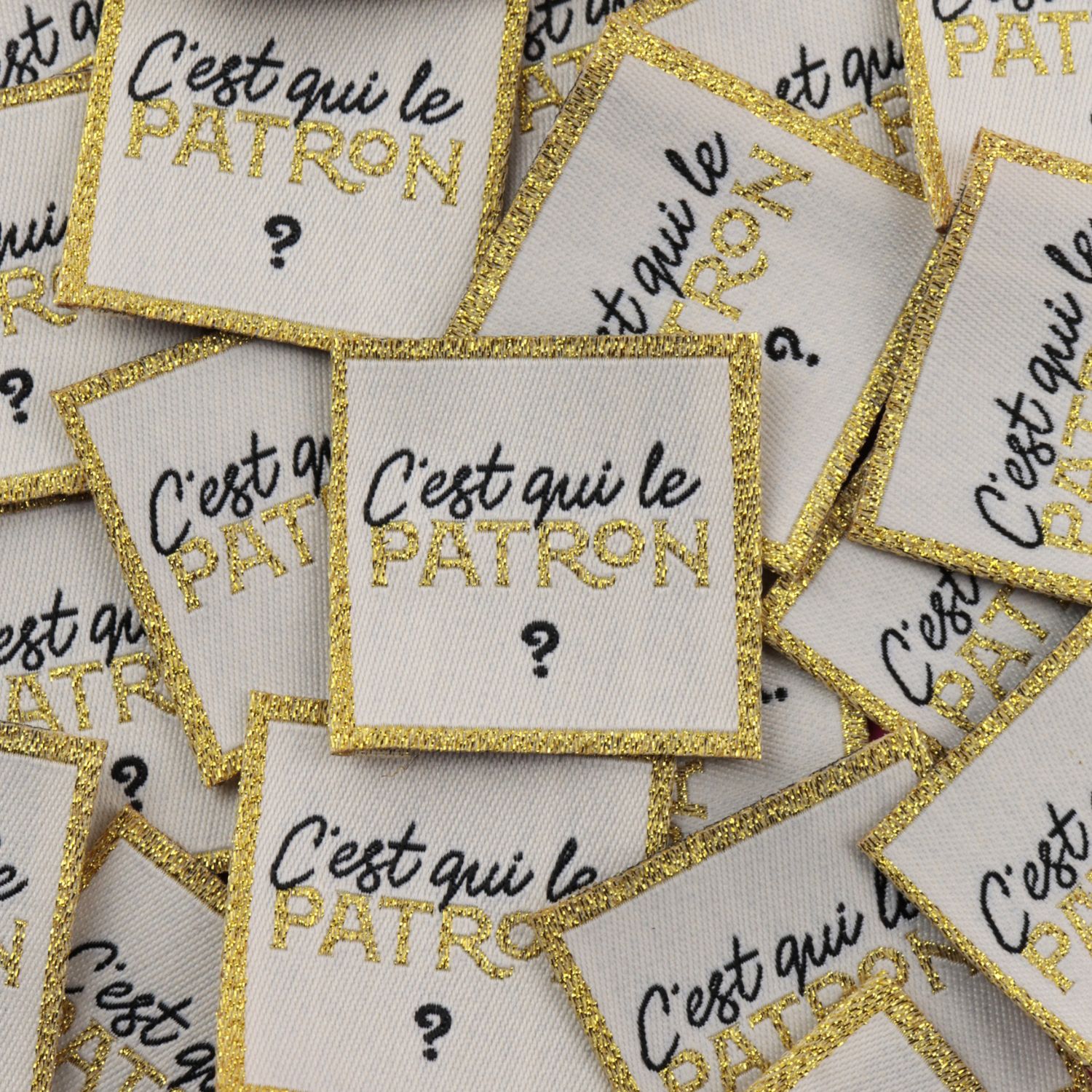 Bohin Étiquette C'est qui le patron 3,5 cm tissée