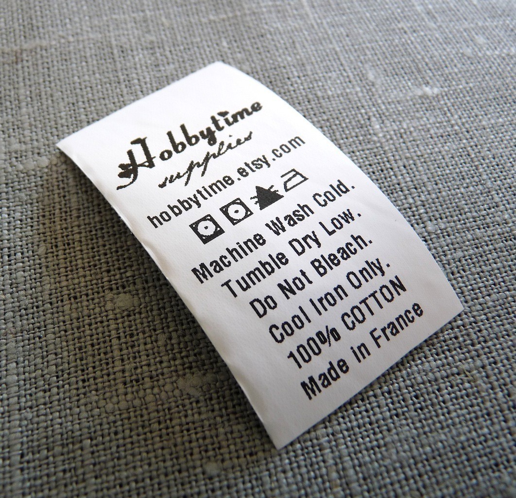 ikaprint Care Labels étiquette lavage blanc 100 pcs polyamide