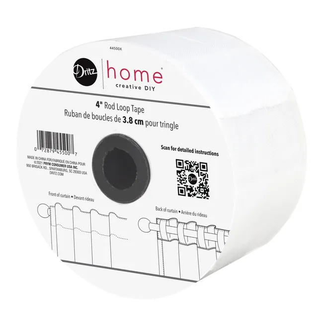 Dritz 44500X ruban boucle rideau blanc 10 cm couture