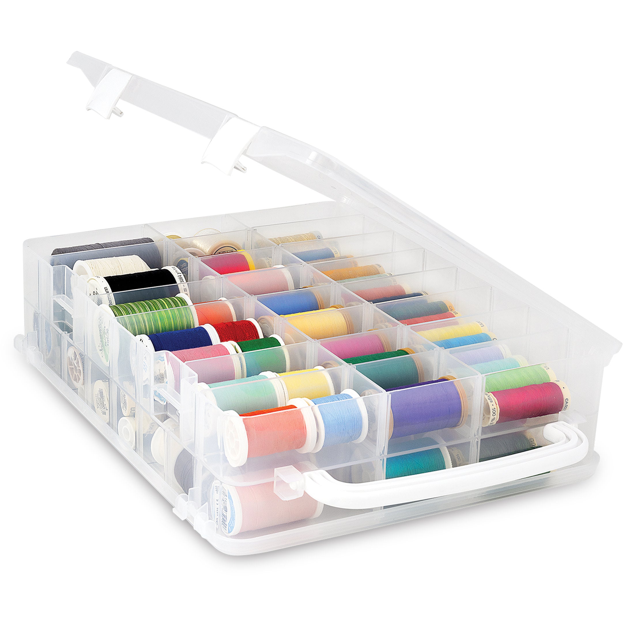Dritz Storage Boite fil couture 48 cases transparente