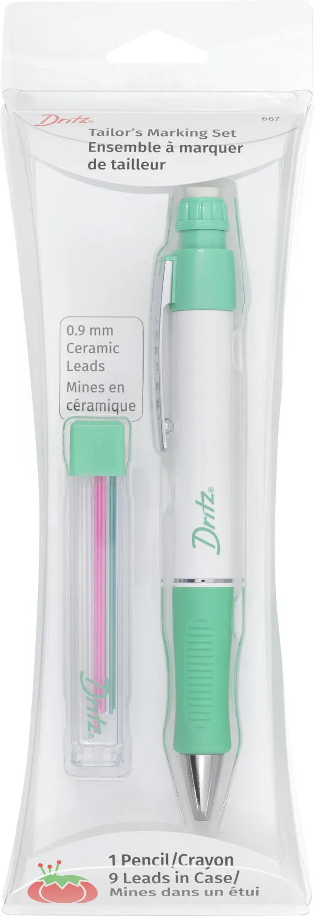 Dritz 667 set marquage tailleur crayon tissu mines céramique