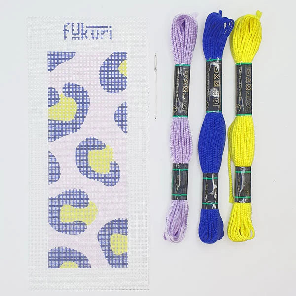 Fukuri kit canevas marque-page Léopard avec fils-aiguille