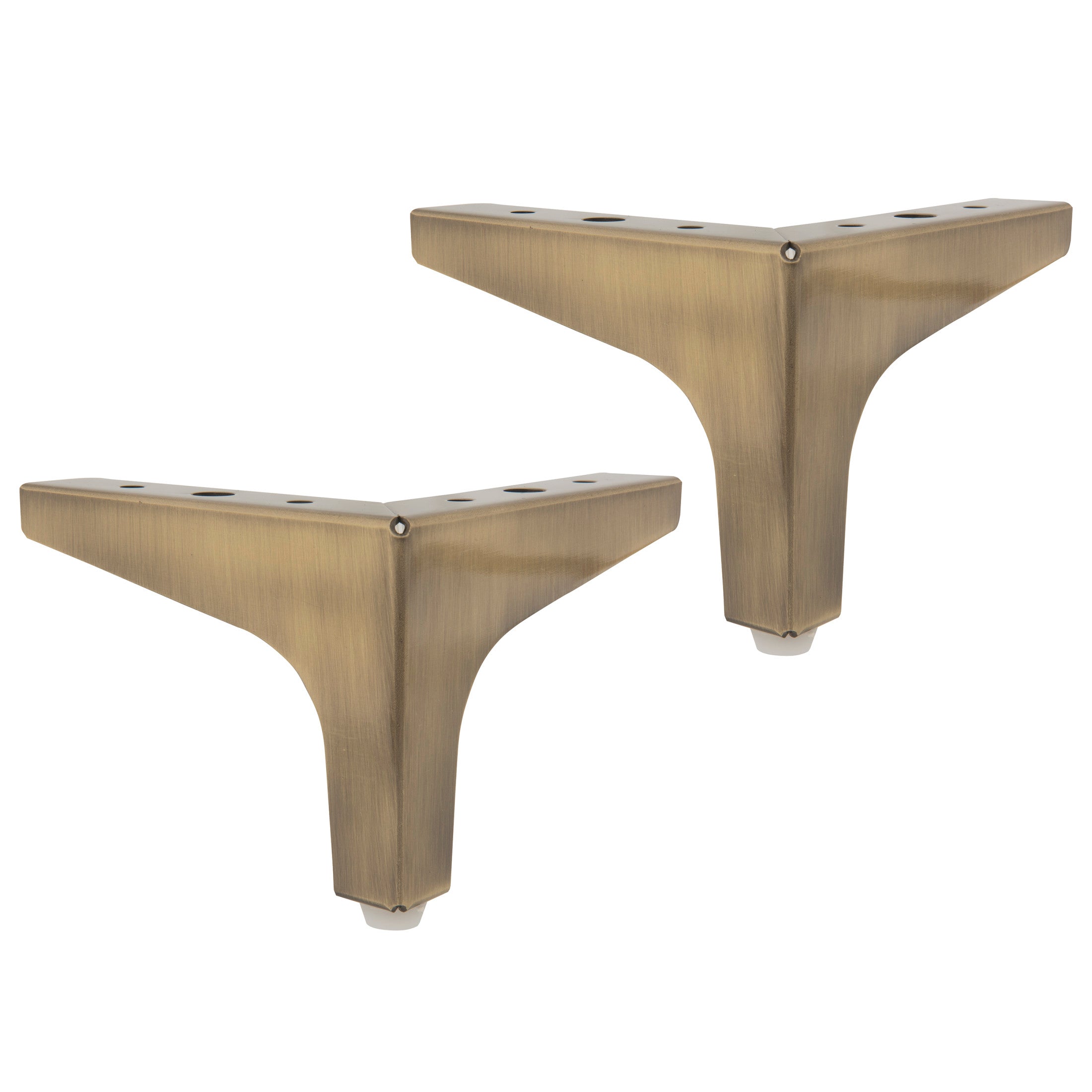 Dritz pieds métal nickel meuble déco lot 2