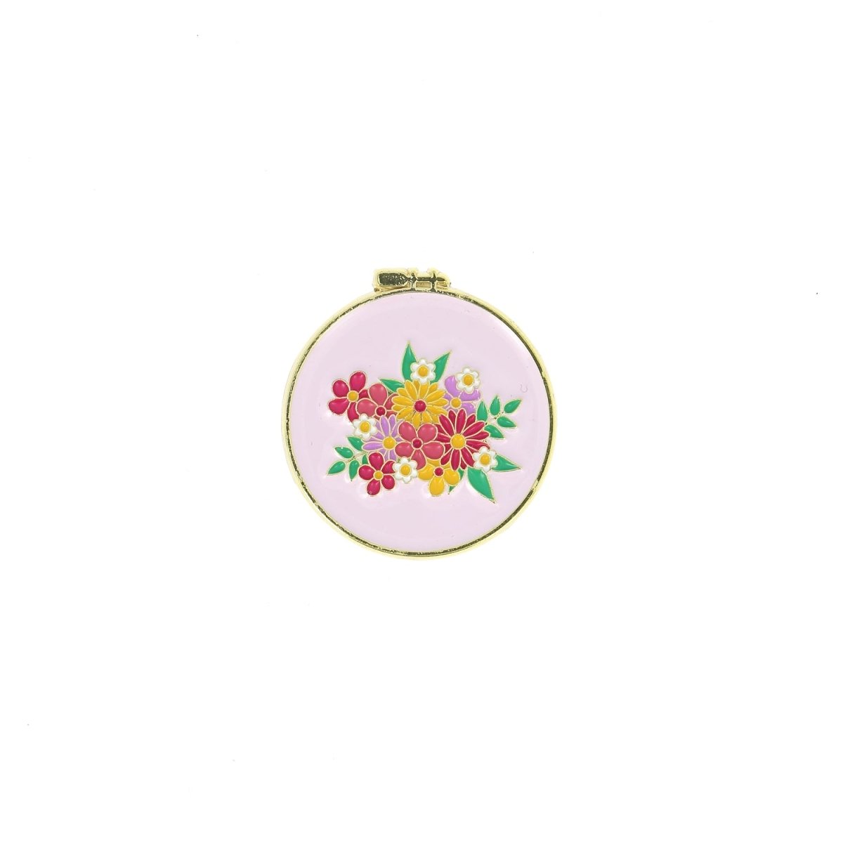 Bohin Porte-aiguille aimanté Fleur métal 28 mm