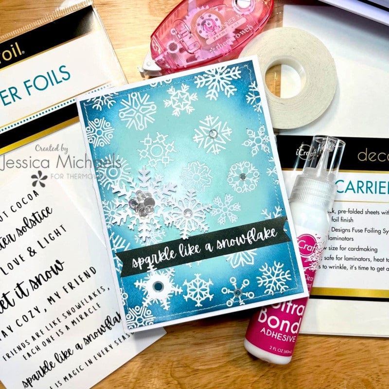 HeatnBond Deco Foil carte toner Winter Sparkle 8 cartes A2