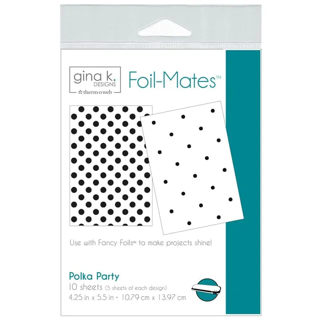 HeatnBond Gina K. Foil-Mates papier foil Polka Party 10 feuilles