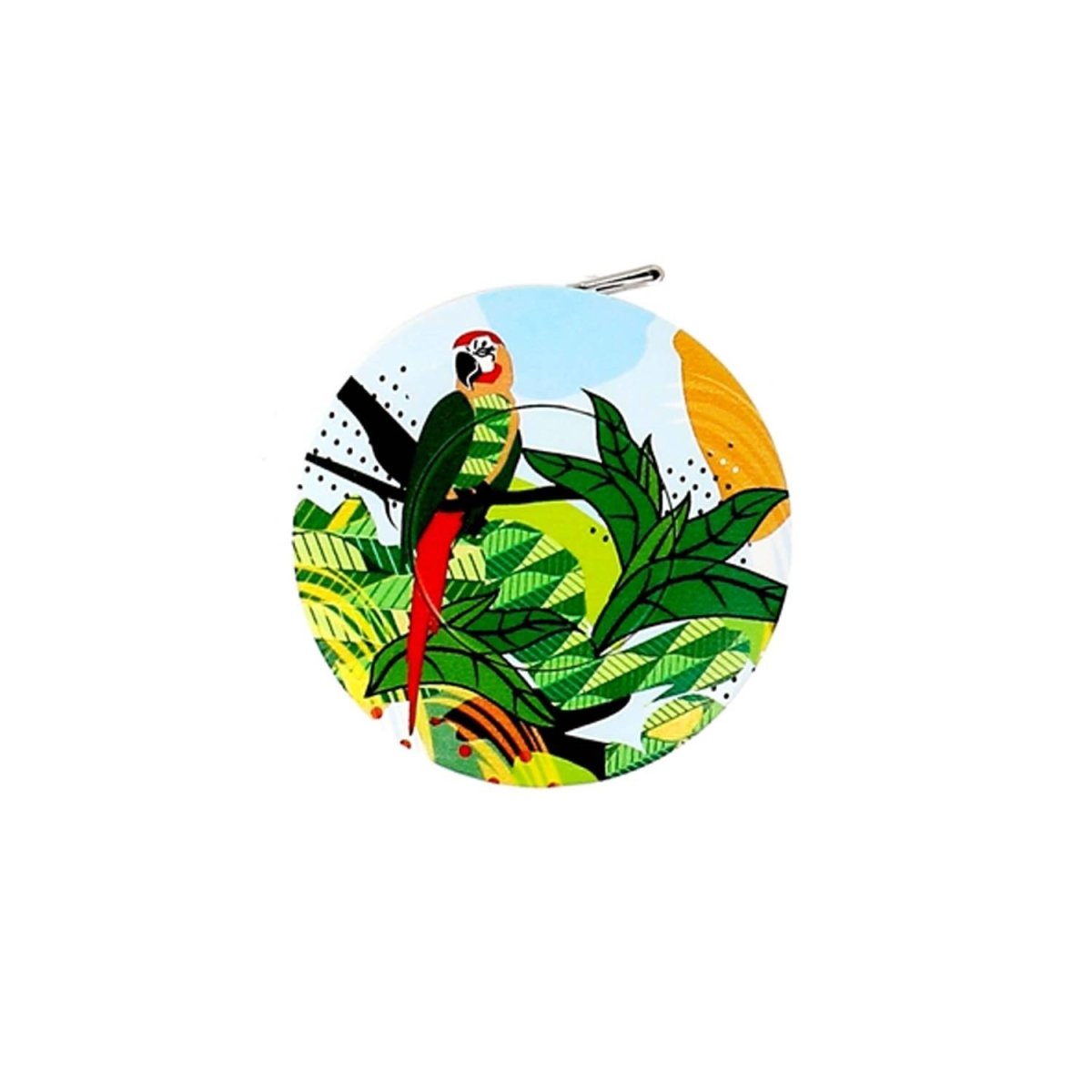 Bohin Jungle Mètre enrouleur 150 cm Perroquet bleu
