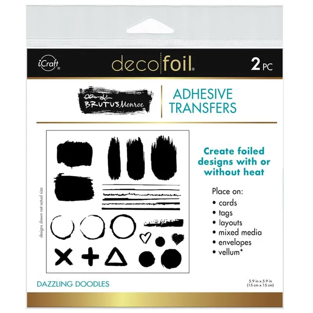 Brutus Monroe Dazzling Doodles transfert adhésif foil 2 feuilles