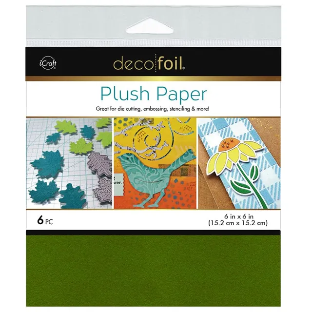 HeatnBond Deco Foil papier flock vert pin 15x15 cm x6