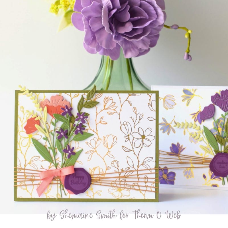 Deco Foil Toner carte à foiler Delicate Magnolias A2 lot 8