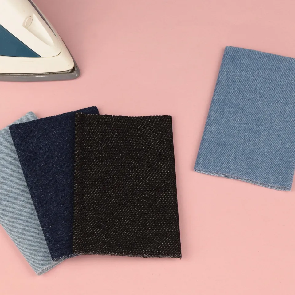 Bohin pièce thermocollante jean denim bleu denim 12x45