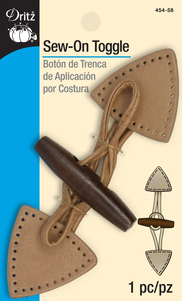 Dritz Brandebourg à Coudre Noir 1 Pièce Fermoir Manteau