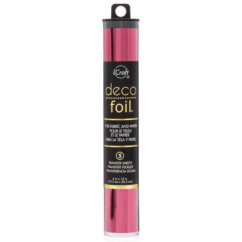 HeatnBond Deco Foil Wild Cherry feuille transfert rouge 5 feuilles