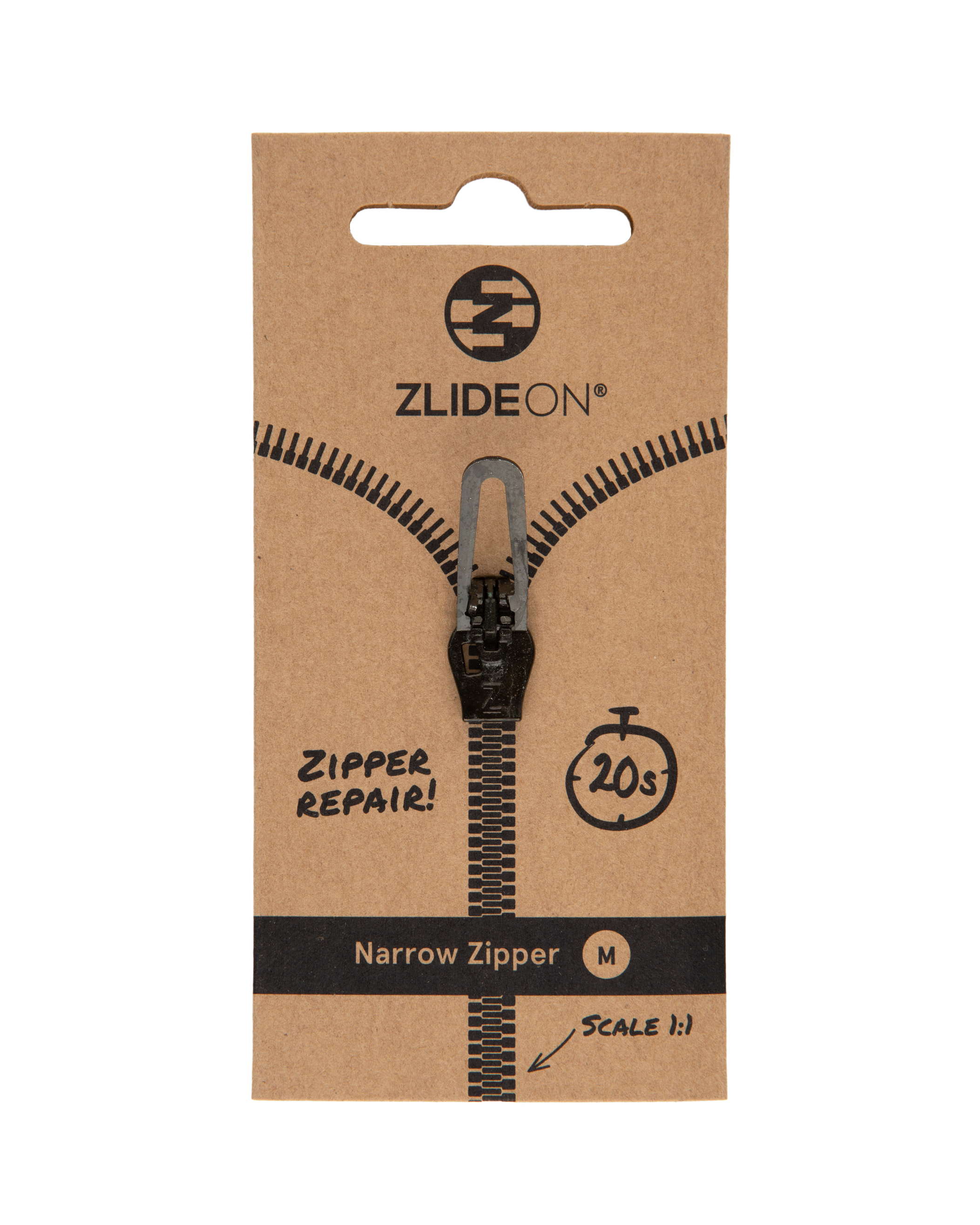 ZlideOn Single Pack curseur réparation fermeture éclair noir