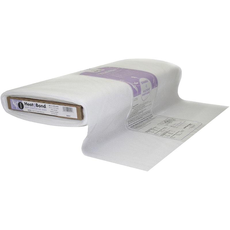 HeatnBond Tricot entoilage thermocollant blanc extensible 20 in