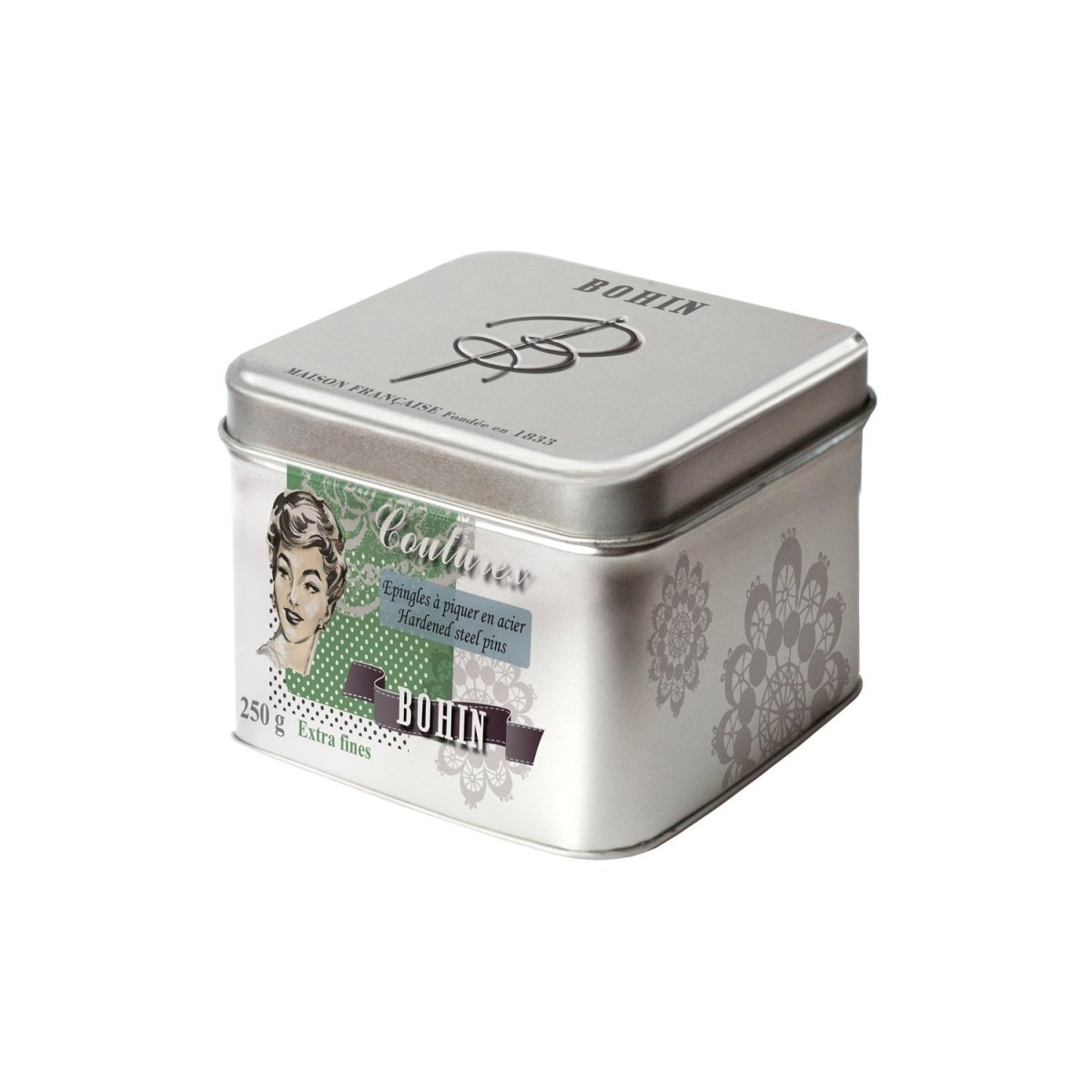 Bohin Épingles EC4 N°6 épingles 34 mm x200 extra-fines
