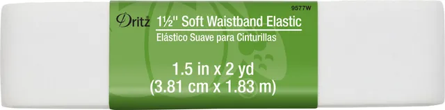 Dritz Elastics élastique ceinture tissé 38 mm blanc 2 yards