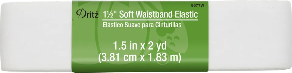 Dritz Elastics élastique ceinture tissé 38 mm blanc 2 yards