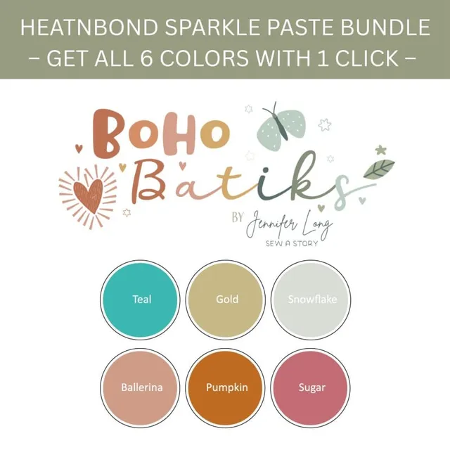 Jennifer Long Sew a Story pâte paillettes Boho x6
