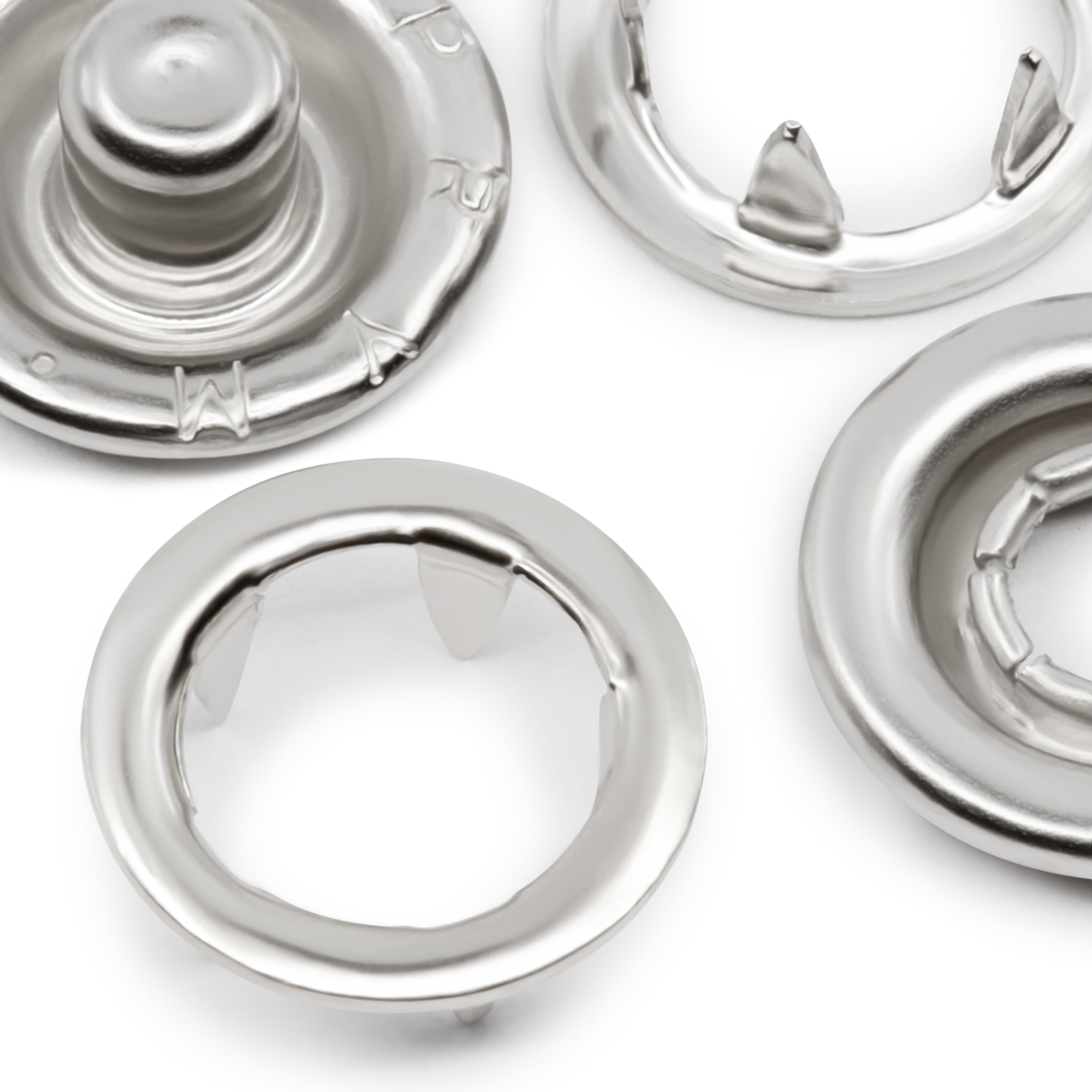 Dritz BK117 boutons pression nickel 11 mm 60 jeux