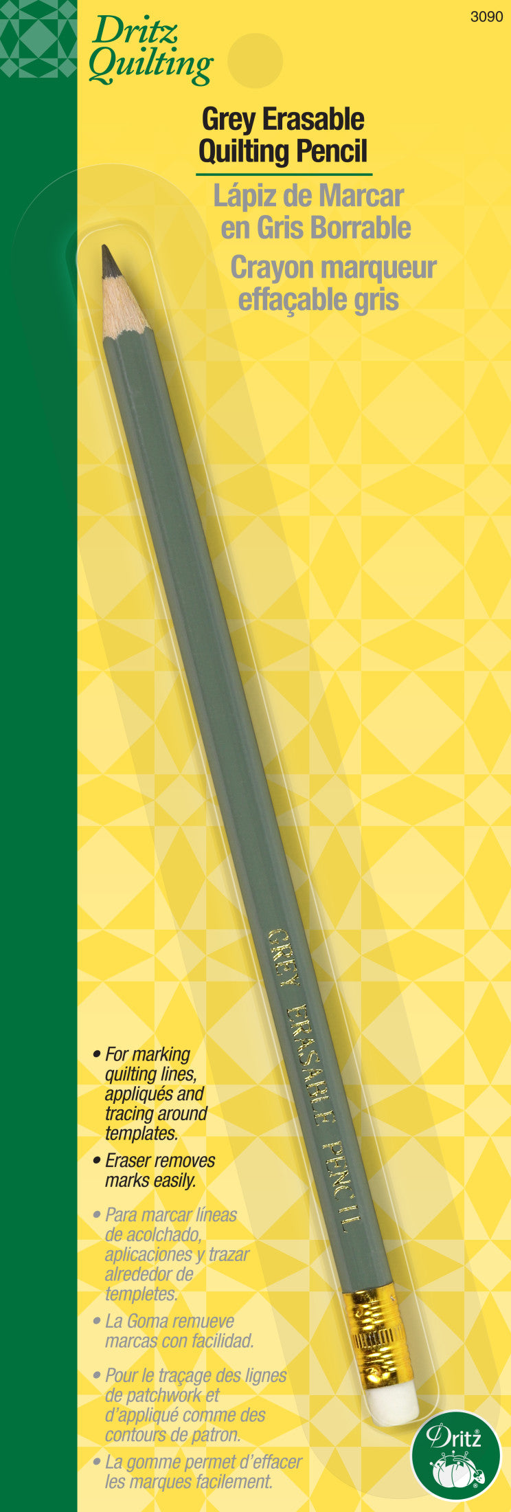 Dritz Marking 3090 crayon marquage gris + gomme