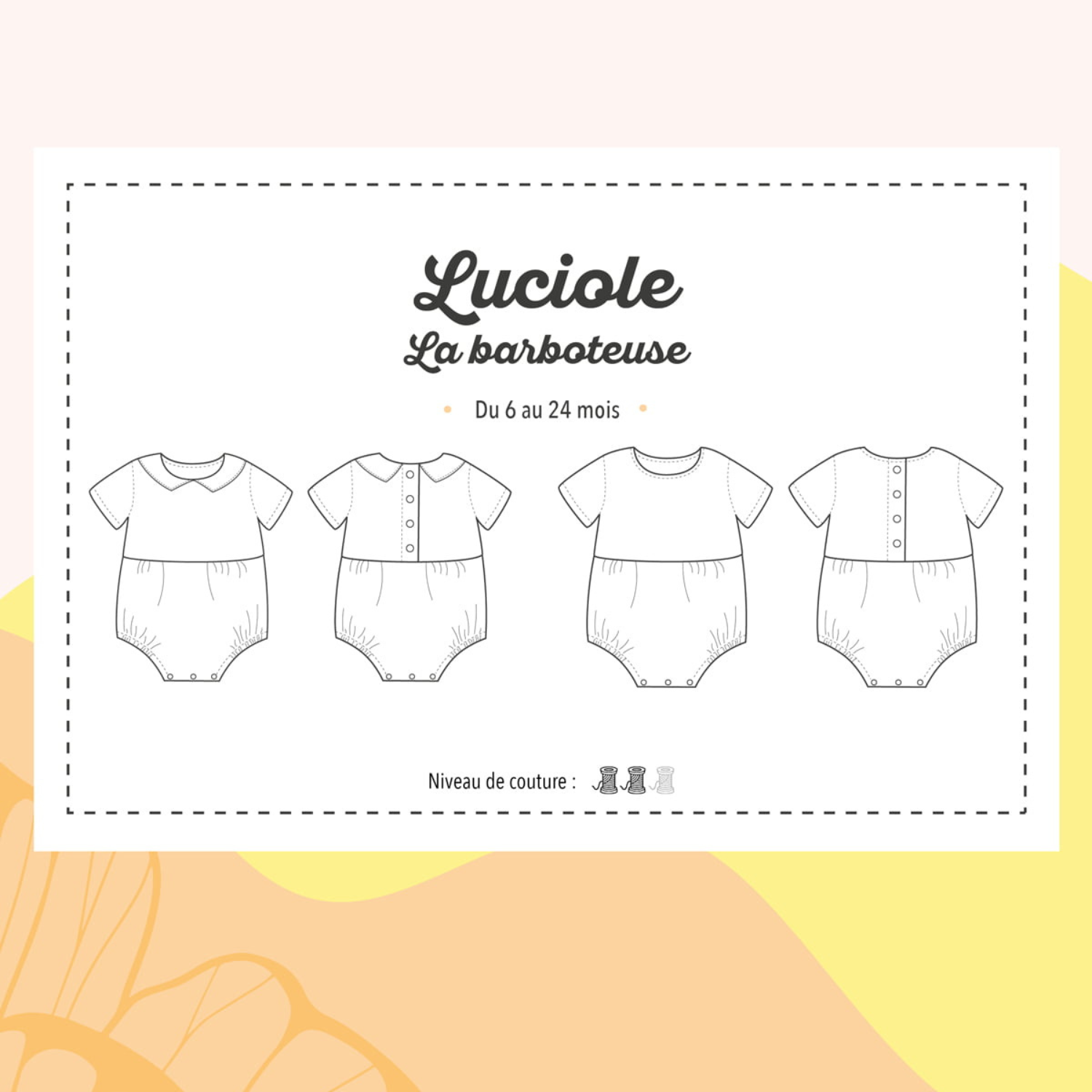 Marmaï Luciole la Barboteuse patron bébé 6-24 mois