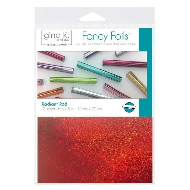 Gina K. Designs Fancy feuille transfert foil Radiant Red lot 12