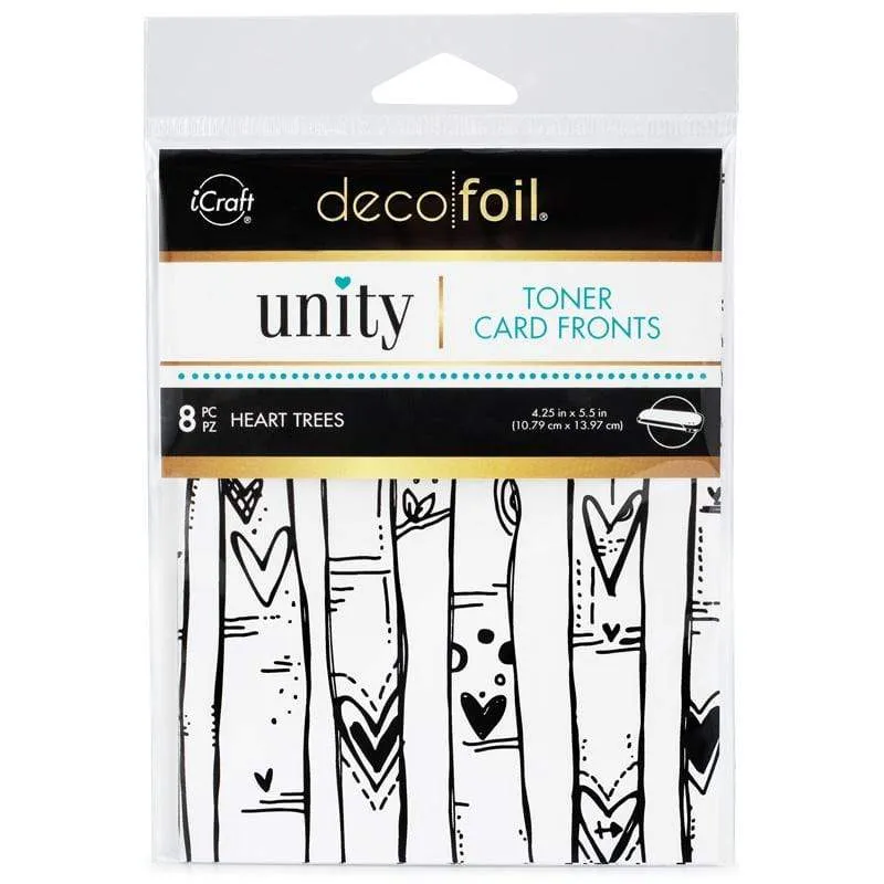 HeatnBond Unity Deco Foil Toner devants cartes Heart Trees 8 feuilles