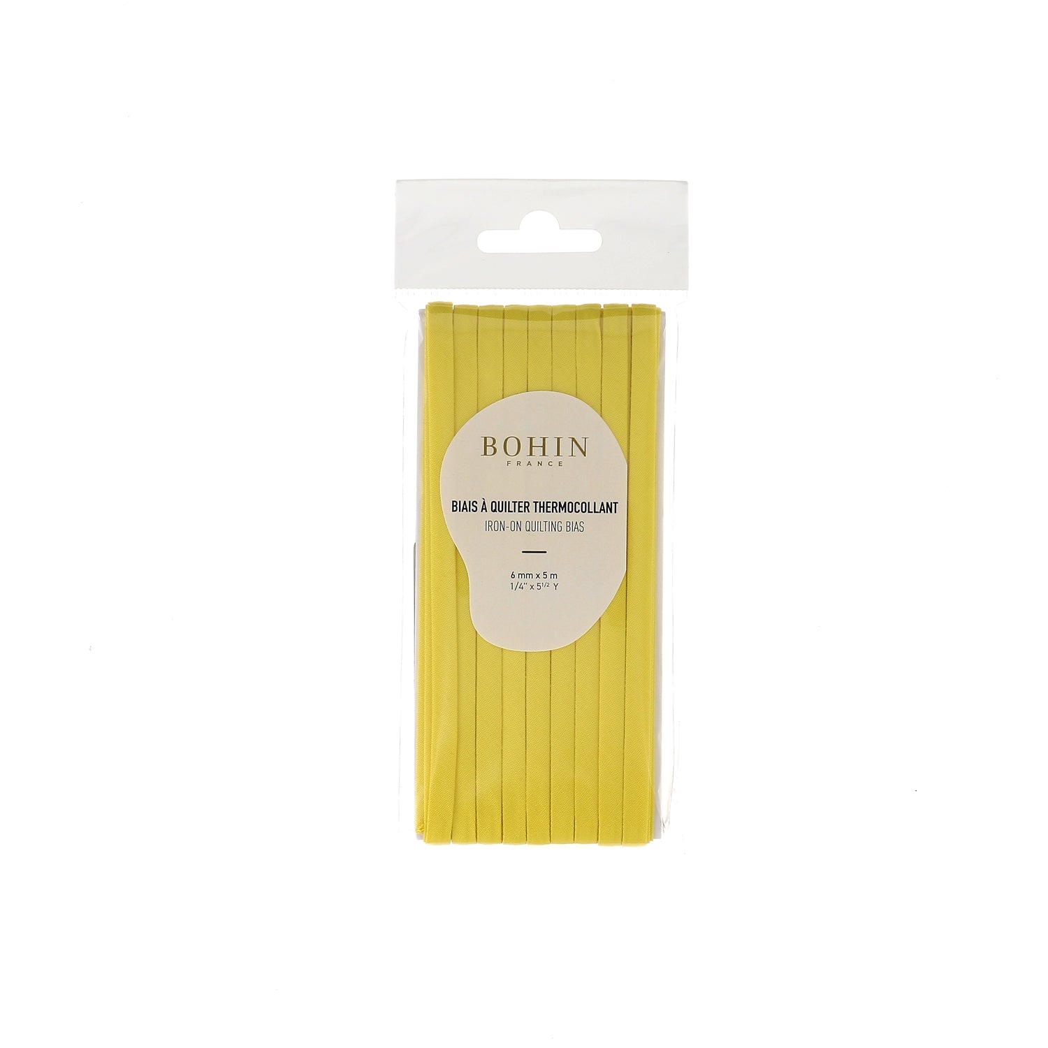 Bohin Biais à quilter thermocollant coton 6 mm 5 m noir