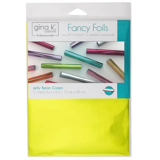 HeatnBond Gina K. Designs Foil transfert Jelly Bean Green 12 feuilles