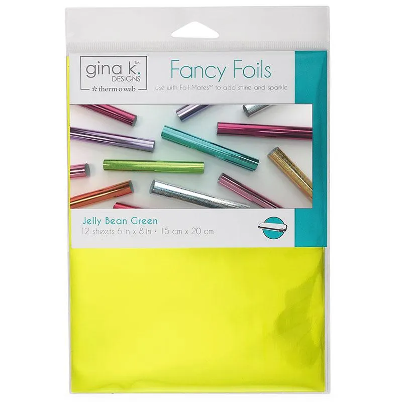 HeatnBond Gina K. Designs Foil transfert Jelly Bean Green 12 feuilles