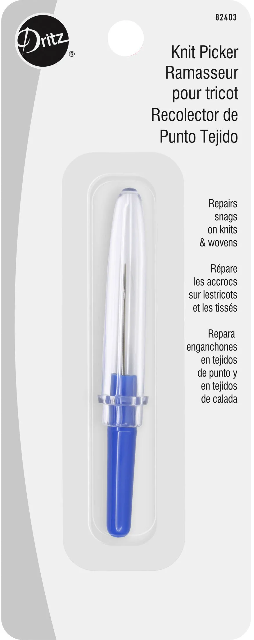 Dritz 82403 attrape-fil réparation accrocs maille crochet fin