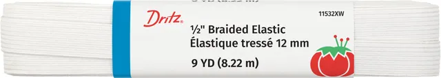 Dritz élastique tressé blanc 12 mm couture