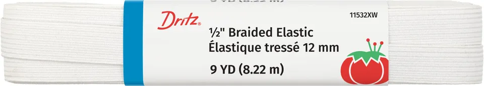 Dritz élastique tressé blanc 12 mm couture