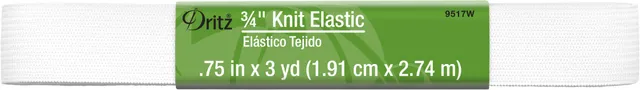 Dritz 9517W élastique tricot blanc 19 mm 2,7 m