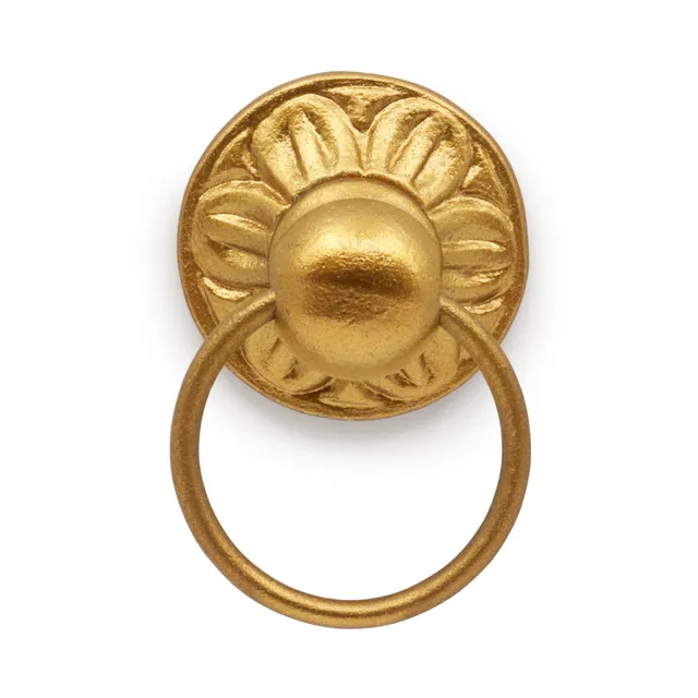 Dritz anneau poignée fonte dorée 1.6" meuble