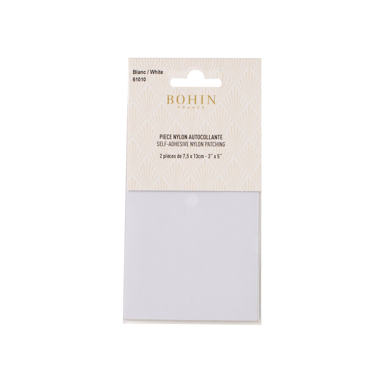 Bohin Colles textiles nylon autocollant noir 7,5x13 cm x2